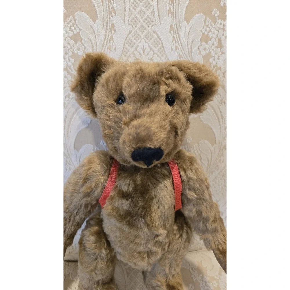 Abbey Honeysuckle Bear Briar 1/10 Signed Jointed Growler England Rare Mohair Vtg